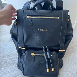 Luxury Vinceo Milano Leather Backpack